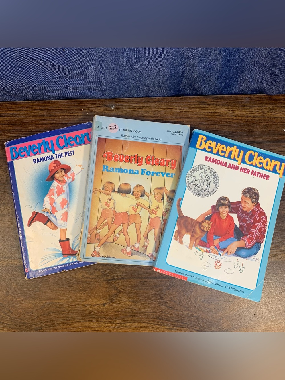 Lot of 3 Beverly Cleary Books. Ramona And Her Father, The Pest, Ramona Forever